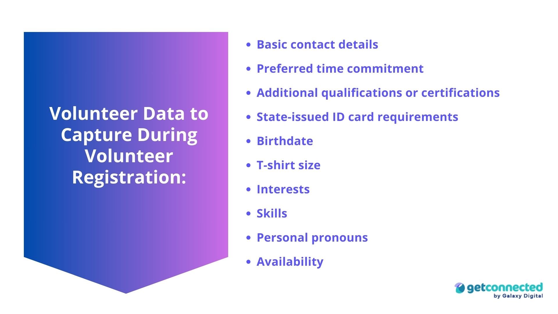 Volunteer Data to Capture During Volunteer Registration