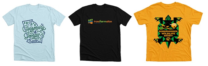 Here are some examples of well-designed volunteer t-shirts you can make to raise money for your volunteer program.