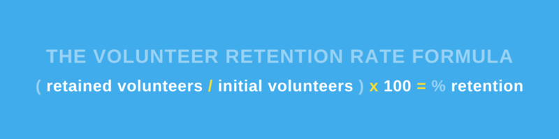 Use this formula to calculate volunteer retention rate