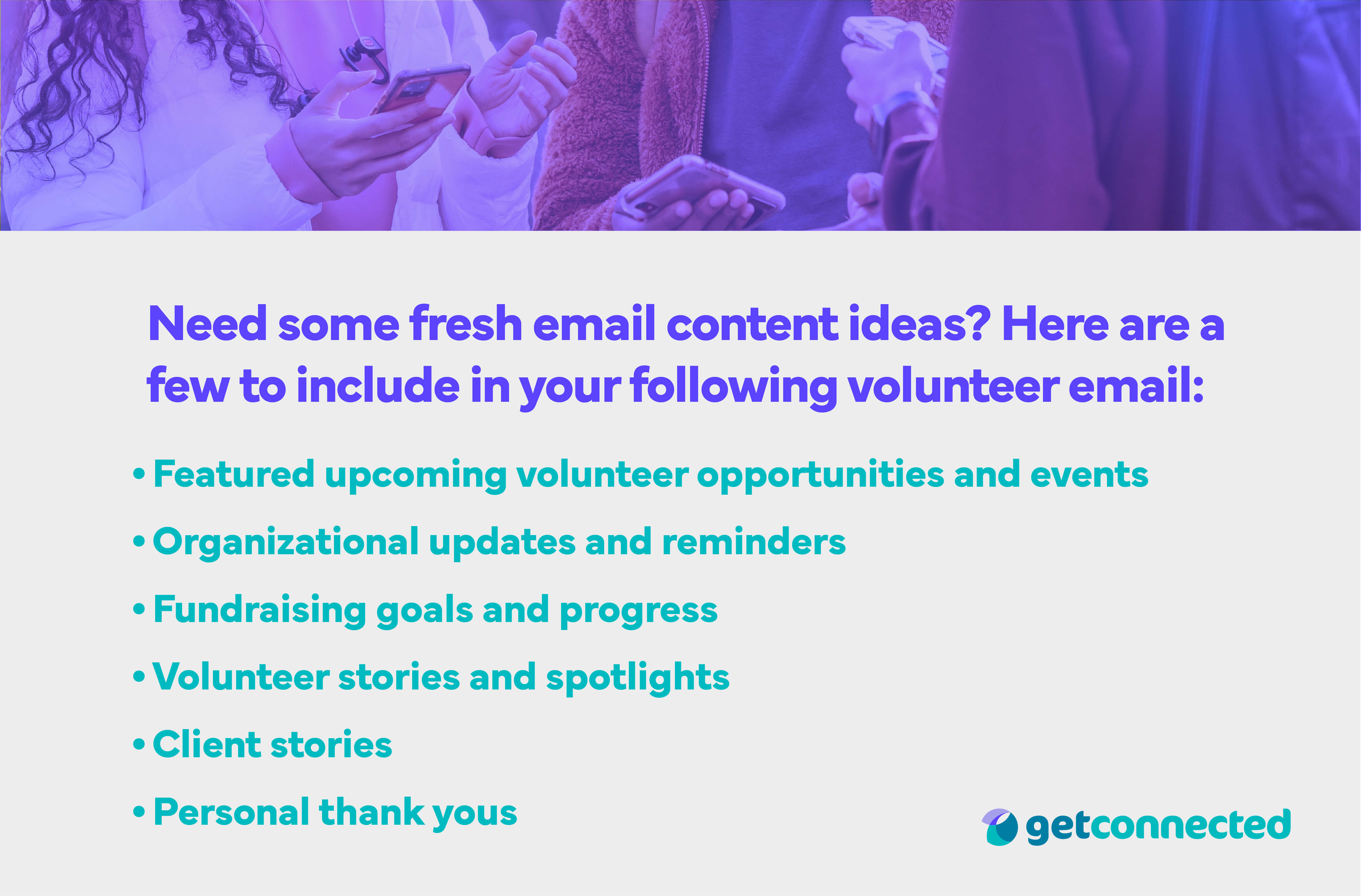 Volunteer Engagement- emailing your volunteers content ideas (6)