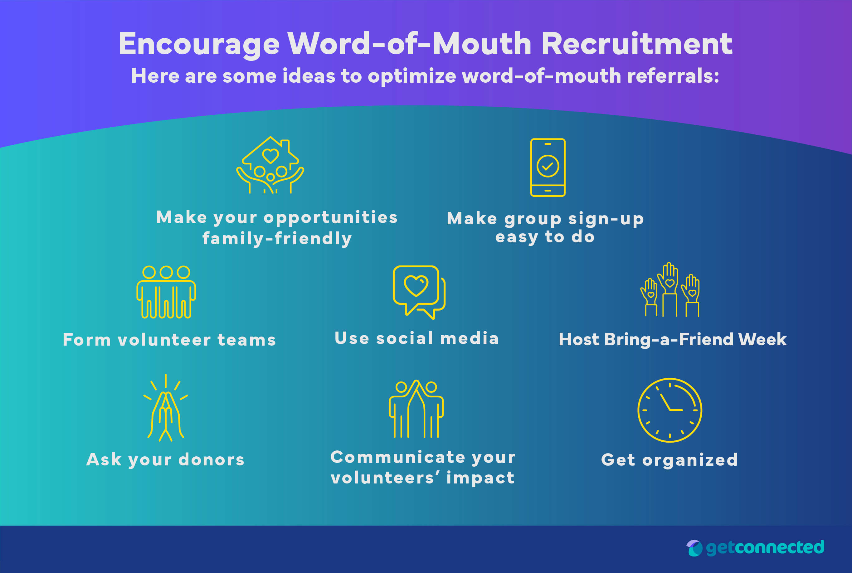 Volunteer recruitment word of mouth referral ideas and strategies