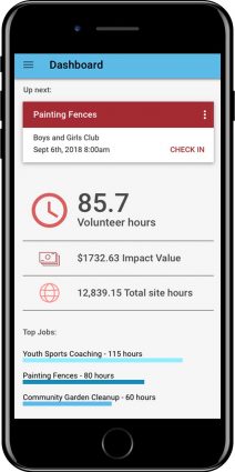 You can use Get Connected's volunteer app to capture every single volunteer hour.