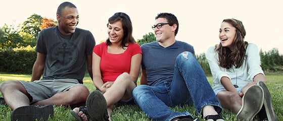 A group of volunteers on a field 